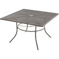 Gec Interion 48in Square Outdoor Caf Table, Steel Mesh, Bronze 262081BZ